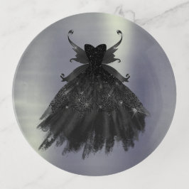 Gothic Fairy Black Gown | Vampy Goth Glam Sheen