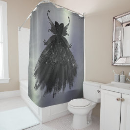Gothic Fairy Black Gown | Vampy Goth Glam Sheen