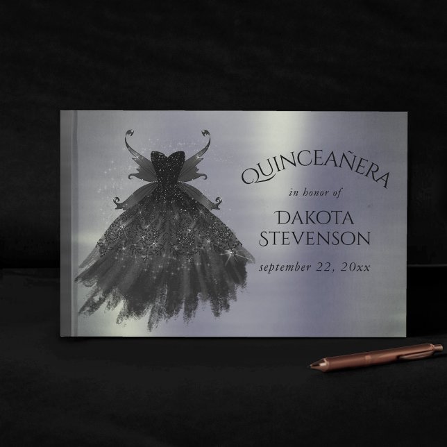 Gothic Fairy Black Gown | Vampy Goth Glam Sheen Gästböcker (Skapare uppladdad)