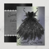 Gothic Fairy Black Gown | Vampy Goth Glam Sheen
