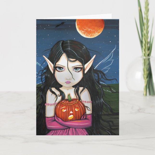 Gothic Fairy Card Halloween Card Kort (Framsida)