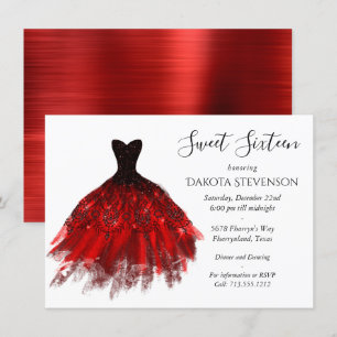Gothic Fairy Crimson Gown   Djupt rött får Inbjudningar