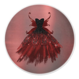 Gothic Fairy Crimson Gown | Djupt rött får Knopp