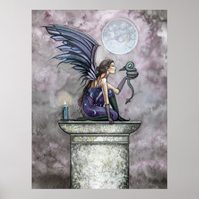 Gothic Fairy Dragon Poster Skriv ut av Molly Harri (Framsidan)