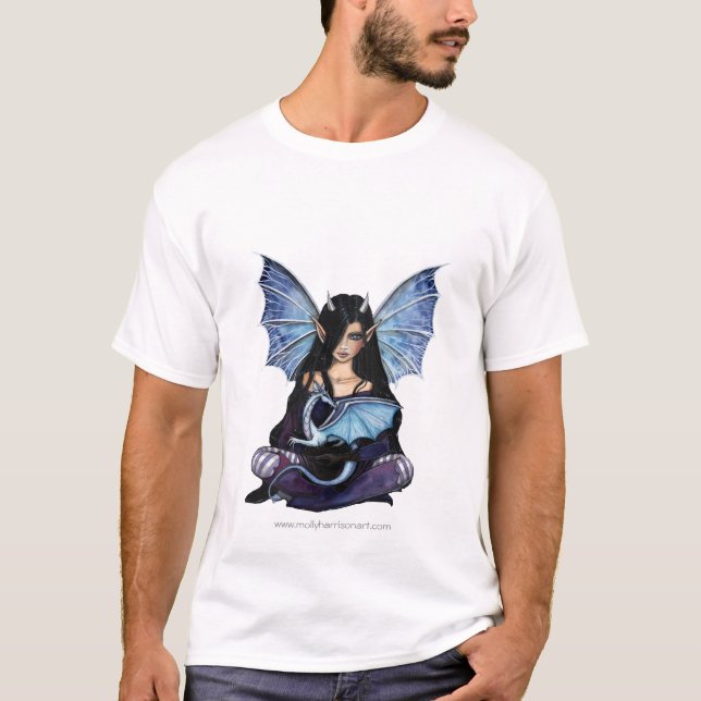 Gothic Fairy Dragon T-Shirt av Molly Harrison (Framsida)