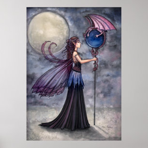 Gothic Fairy Drakon Affischtryck av Molly Harrison Poster