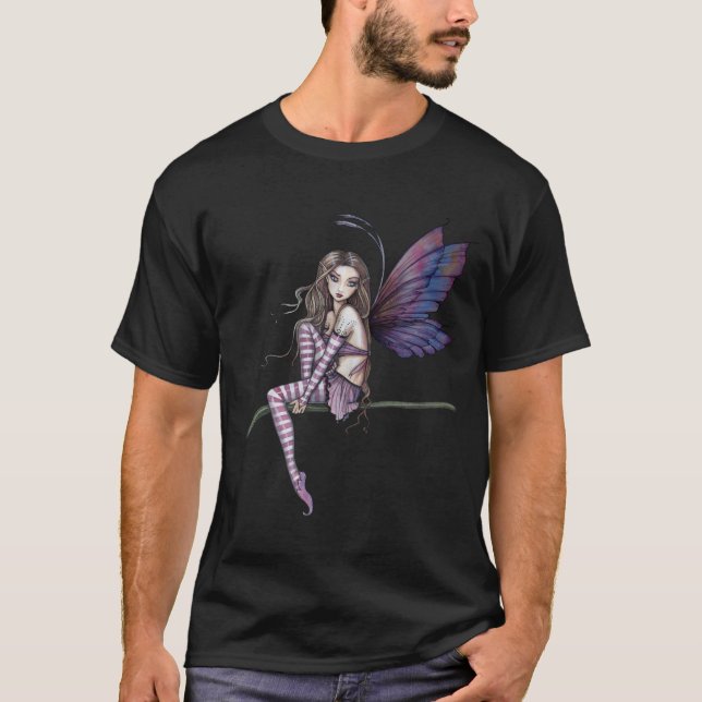 Gothic Fairy Fantasy Art T-shirt (Framsida)