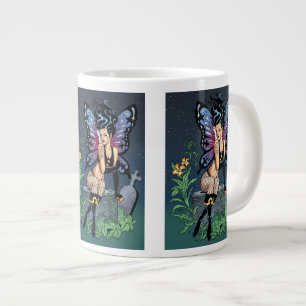 Gothic Fairy Grave Sitta med Tårar av Al Rio Jumbo Mugg