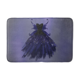Gothic Fairy Indigo Gown Djup Royal Lila Sheen Badrumsmatta
