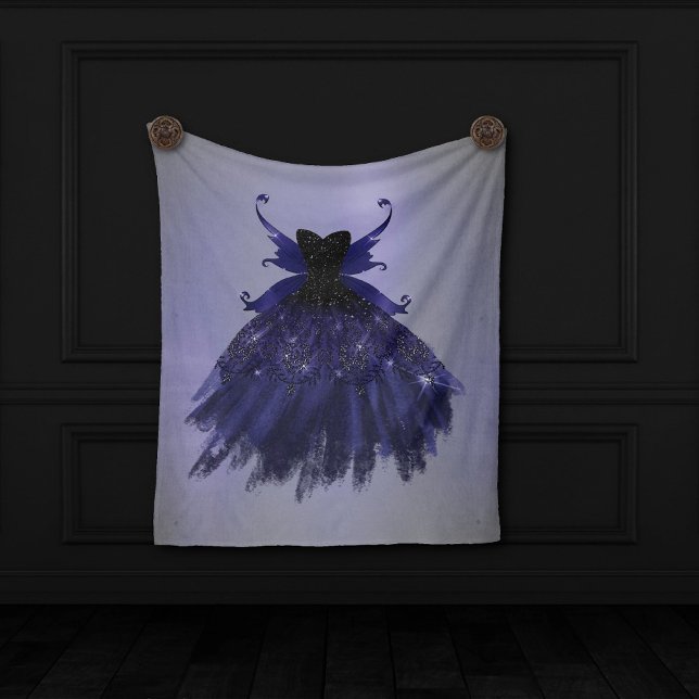 Gothic Fairy Indigo Gown | Djup Royal Lila Sheen Fleecefilt (Skapare uppladdad)