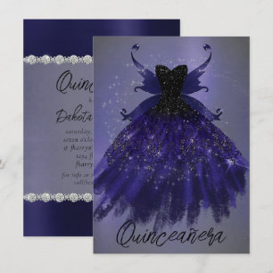 Gothic Fairy Indigo Gown   Djup Royal Lila Sheen Inbjudningar