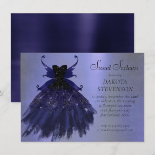 Gothic Fairy Indigo Gown Djup Royal Lila Sheen Inbjudningar