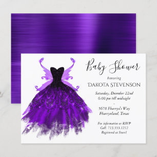 Gothic Fairy Indigo Gown Djup Royal Lila Sheen Inbjudningar