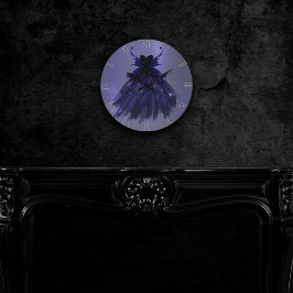 Gothic Fairy Indigo Gown | Djup Royal Lila Sheen Rund Klocka