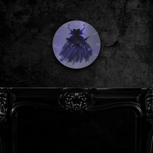 Gothic Fairy Indigo Gown | Djup Royal Lila Sheen Rund Klocka (Skapare uppladdad)
