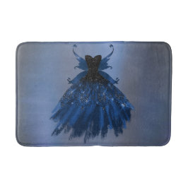Gothic Fairy Navy Gown | Deep Cobalt Blue Sheen Badrumsmatta