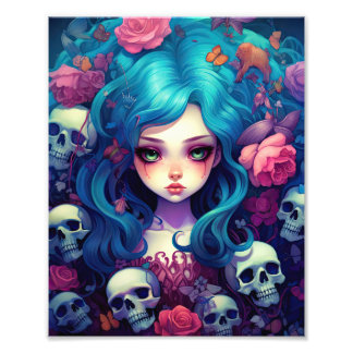 Gothic Fairy Skull Fototryck
