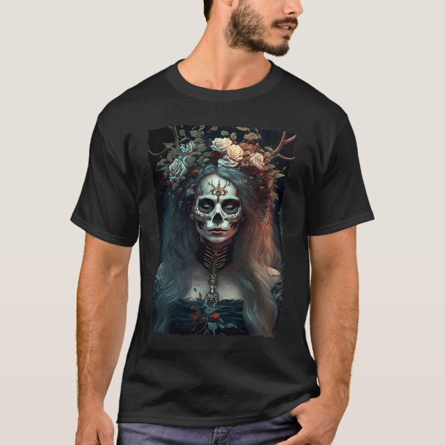 Gothic Fairycore Aesthetic Dark Art Horror Grunge T Shirt (Framsida)