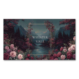 Gothic Fairytale Rose River Valley Night Landscape Magnetiska Visitkort
