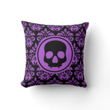 Gothic Fanged Halloween lila Damask