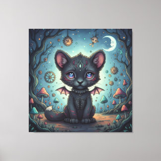 Gothic Fantasy Baby KitBat Canvastryck