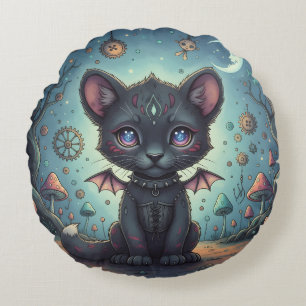 Gothic Fantasy Baby KitBat Rund Kudde