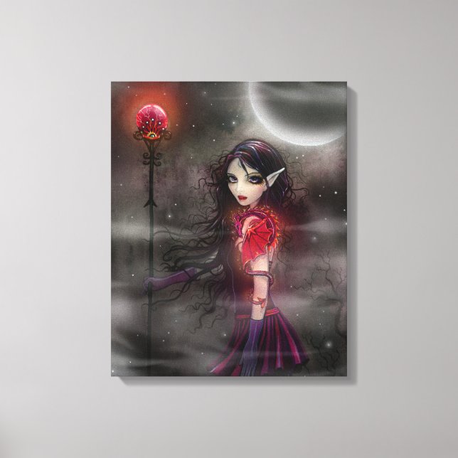 Gothic Fantasy Dragon Fairy Gallery Wrapped Canvas (Framsida)