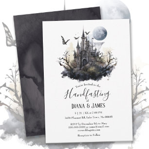 Gothic Fantasy Fairy Castle Handfasting Inbjudningar