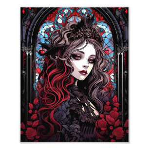 Gothic Fantasy Gothic Girl Mörkret Fototryck