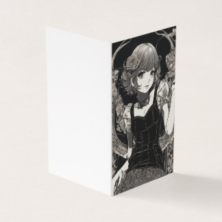 Gothic Fantasy LBD Little Black Dress Blank Kort