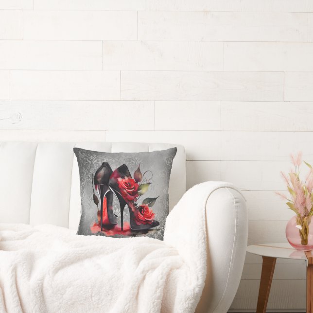 Gothic Fashionista Red Grund Stilettos med Ro Kudde (Soffa)
