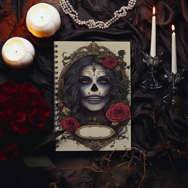 Gothic Female Skull och Ro Anteckningsbok (Skapare uppladdad)