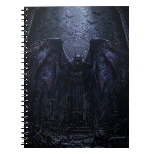Gothic Fladder Mörk Natt Konsttryck Anteckningsbok (Framsidan)