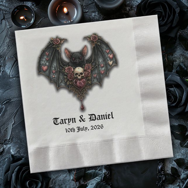 Gothic Fladdermus Bröllop Bord Pappersservett (Skapare uppladdad)