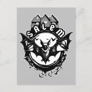 Gothic Fladdermus och Salem Witch House Vykort