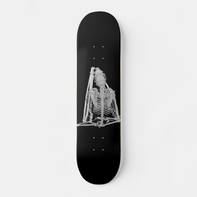 Gothic Fladdermus Skeleton Mini Skateboard Bräda 18,7 Cm (Framsida)