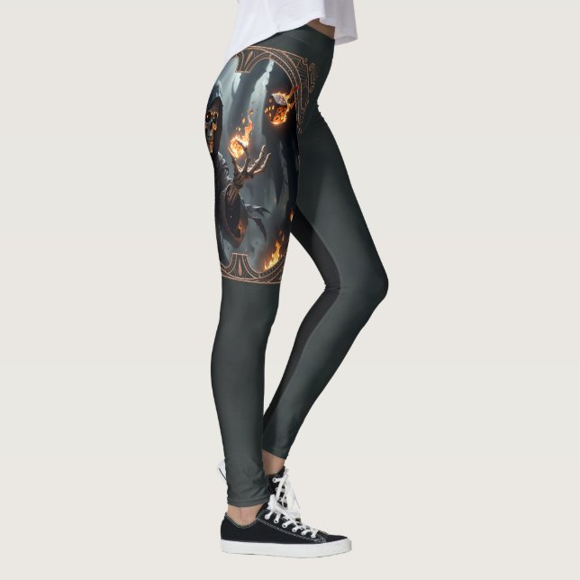Gothic Flames, den brinnande lerans väktare. Leggings (Höger)