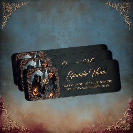 Gothic Flames, den brinnande lerans väktare. Returadress Etikett