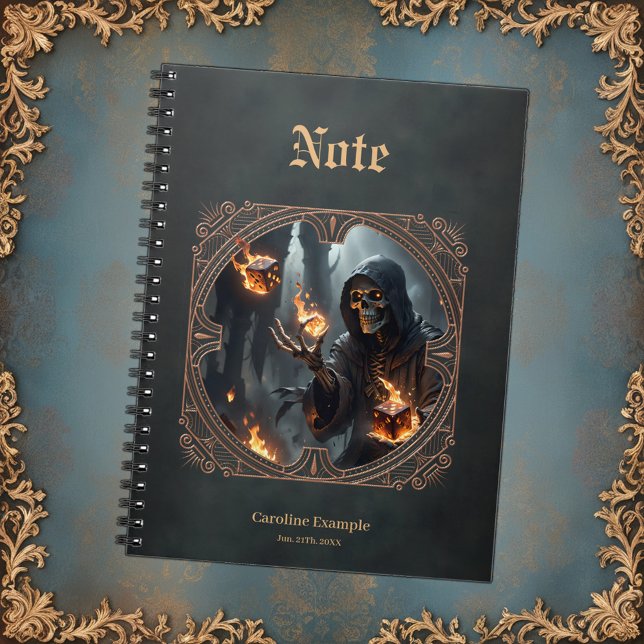 Gothic Flames, väktaren av den brinnande tärningen Anteckningsbok (Skapare uppladdad)