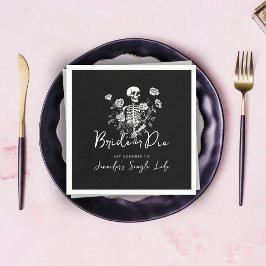 Gothic Floral Skeleton Bachelorette Party  Pappersservett