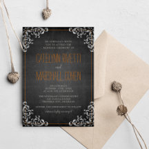 Gothic Flourish Halloween Helgdag Mörk Bröllop