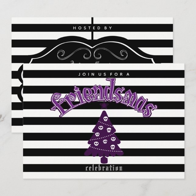 Gothic Friendsmas-inbjudan Inbjudningar (Fram/baksida)