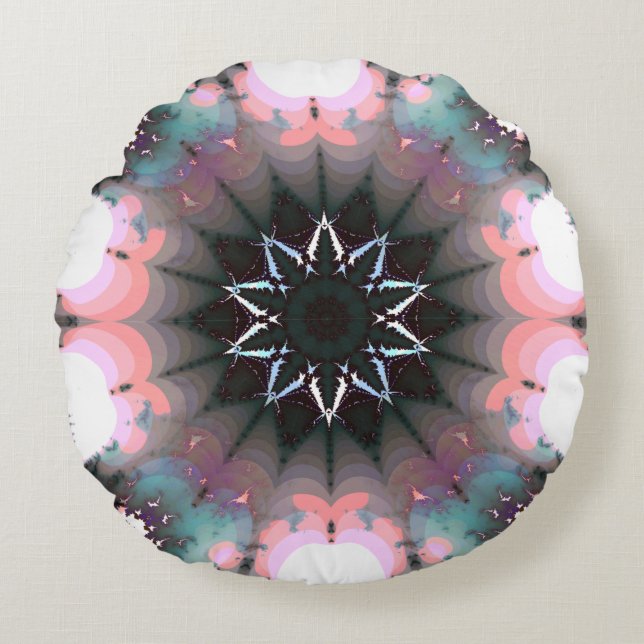 Gothic Frozen Winter-Spindelnätet Rund Kudde (Framsidan)