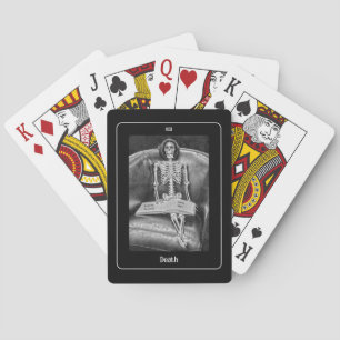 Gothic Funny Black and White Skeleton Death Tarot Casinokort
