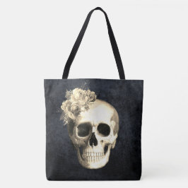 Gothic Galm Blommigt Skull Tygkasse