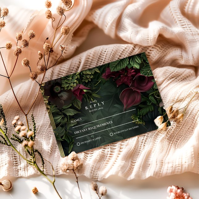 Gothic Garden Wedding Romantik OSA Kort (Skapare uppladdad)