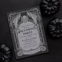 Gothic Gargoyle Halloween fest Inbjudningar