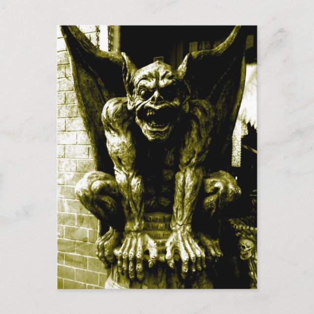 Gothic Gargoyle Postcard Vykort (Framsida)