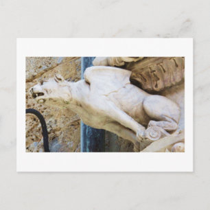 Gothic gargoyle statue - circa 1340 vykort