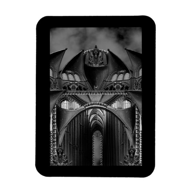 Gothic Gargoyles Spooky Manor Magnet (Vertikal)